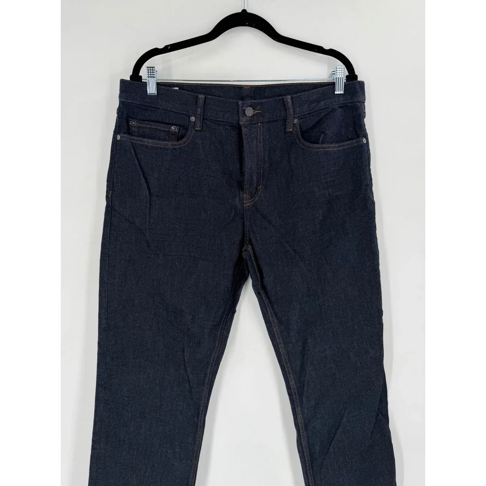 NWT‎ Banana Republic Slim Rinse Denim Mens 35x32 Dark Wash Preppy Minimalist